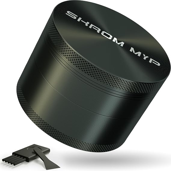 Grinder, Aluminum Large 3" Spice Grinder (Black)
