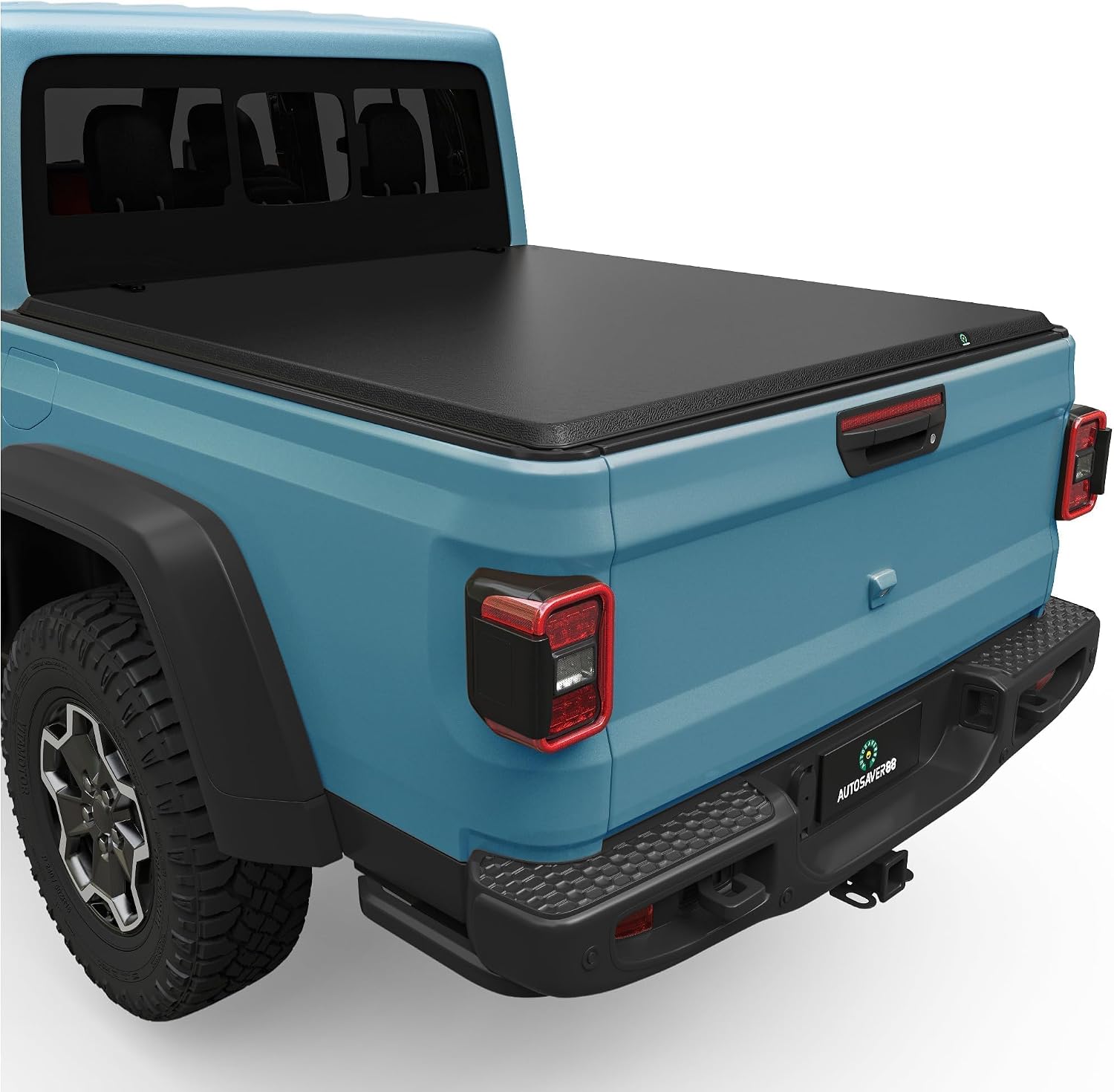 AUTOSAVER88 Soft Roll Up Truck Bed Tonneau Cover Compatible with Jeep Gladiator JT 2020 2021 2022 2023 2024 2025 5ft Bed wor wo Trail Rail System