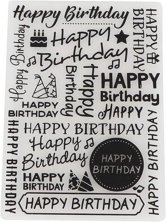 Happy Birthday Embossing Folders Snowflake Embossing Folder for DIY Scrapbooking Paper Craft/Card Making Decoration Supplies