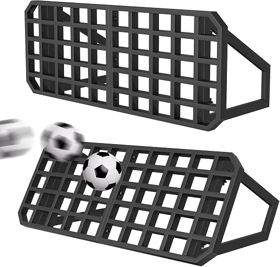 Soccer Rebounder Board 2 Angles, Black | Rebounder Soccer Wall, Kickback Rebound Board for Backyard, for Ball Passing and Bounce Back Training