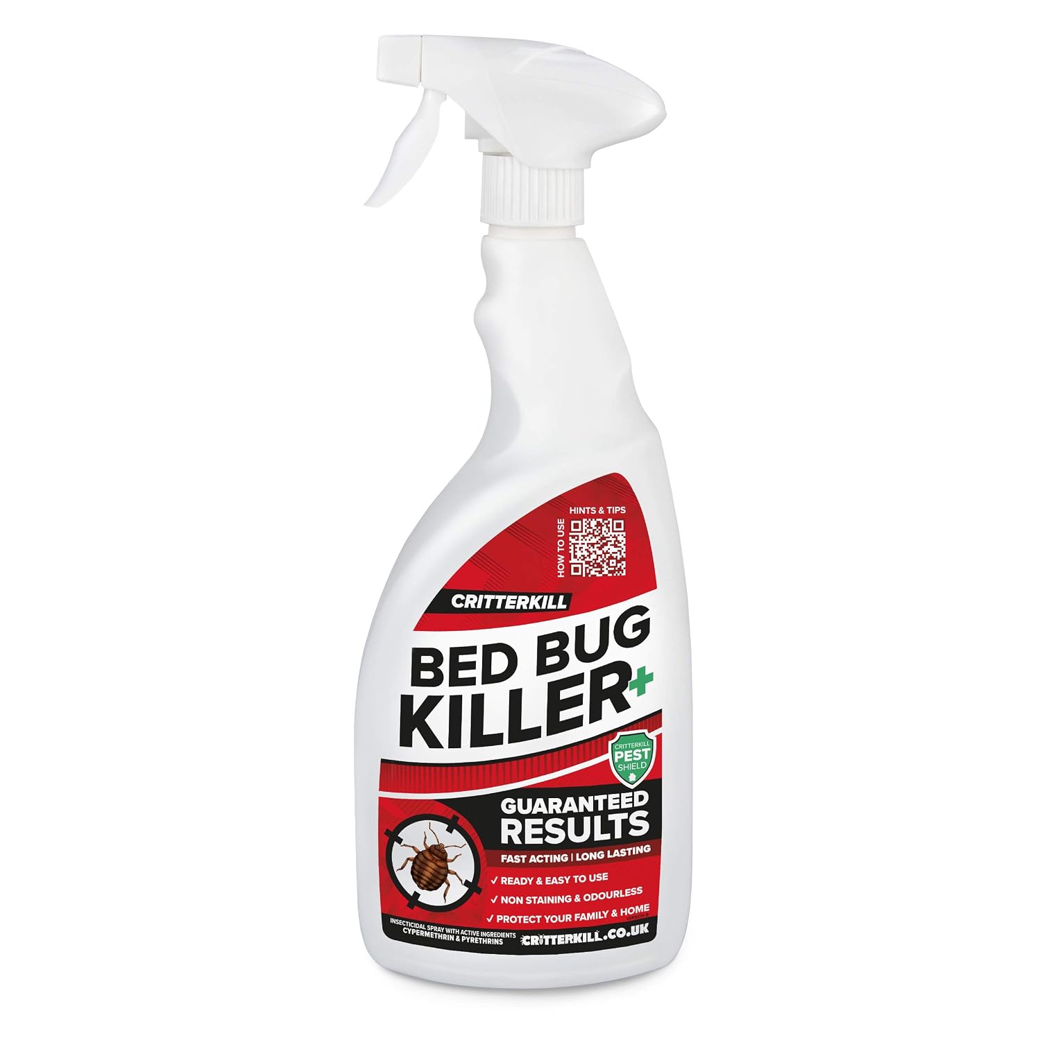 CritterKill Professional Bed Bug Killer Spray |  Results | Used by Pest Controllers for Bedbug Infestations 1L