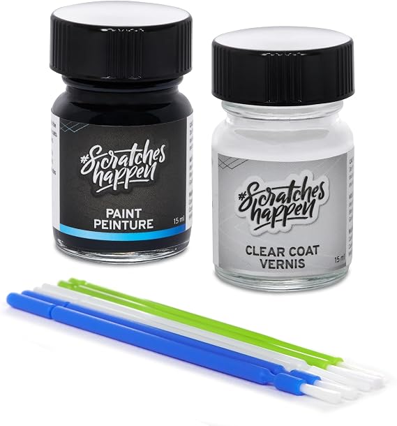 ScratchesHappen Exact-Match Touch Up Paint Kit - Chalk (M9A/3H) for Porsche - Essential (Paint + Clear Coat)