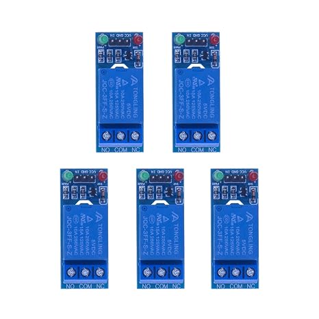5 Pieces 1-Channel Relay Module Low Level Trigger