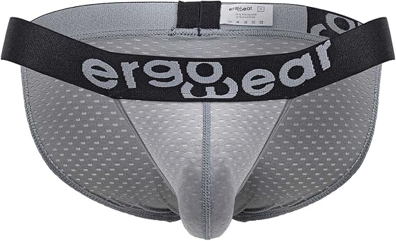 ErgoWear Underwear, MAX FLOW Tanga Brief, Grey, Pack of 1