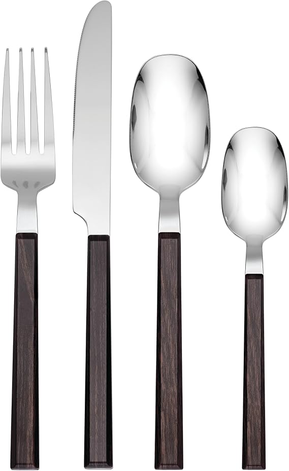 Hampton Forge 894318 Henley Brown 16 Piece Flatware Set