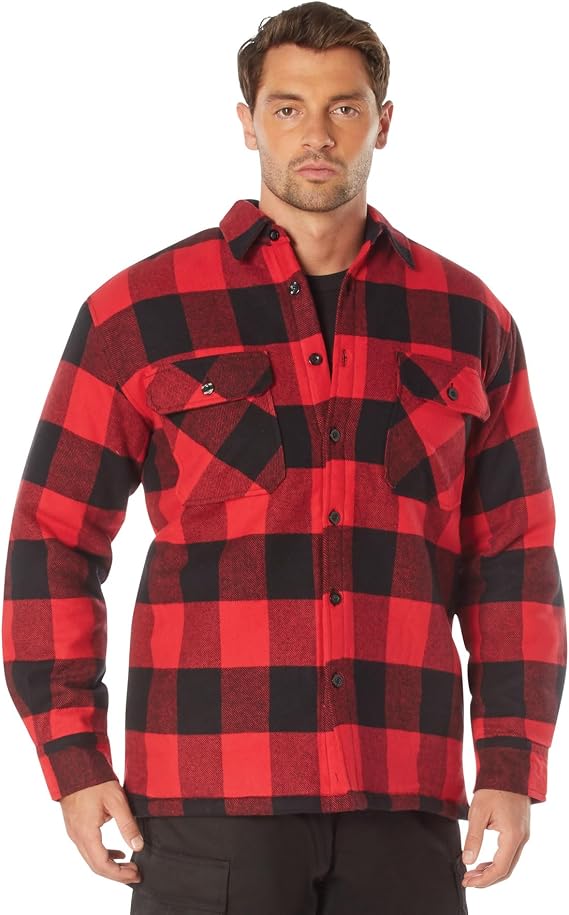 Rothco Buffalo Plaid Quilted Lined Flannel Jacket