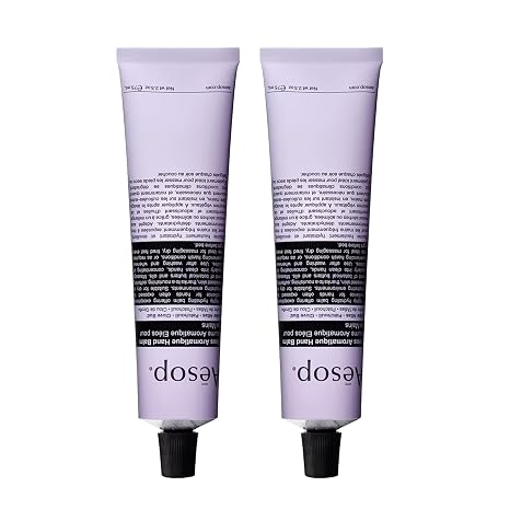 Aesop Eleos Aromatique Hand Balm | Intensely Hydrating, Enriched with Skin-Softening Botanical Butters and Oils | 2.5 oz, (Pack of 2)