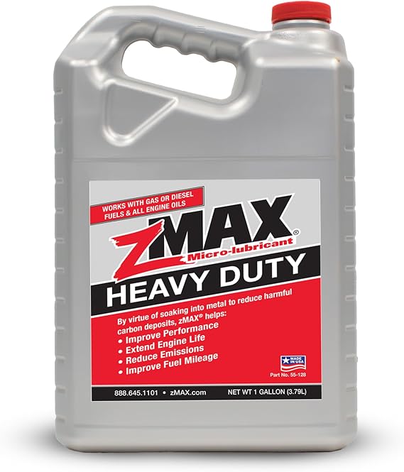 zMAX 55-128 - Heavy Duty Multi-Purpose Formula for Engine & Fuel Systems - Easy to Use - Reduces Carbon Build-Up - Lubricates Metal - Improves Gas & Diesel Performance - 128 oz. Gallon - Single