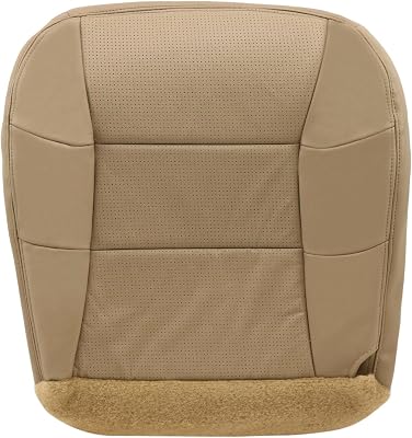 2000 2001 2002 Lincoln Navigator Driver Bottom Perforated Leather Seat Cover Tan
