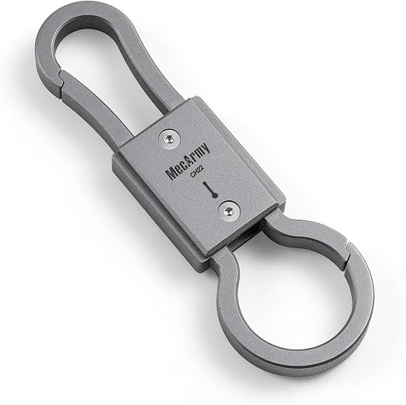 MecArmy CH22 Titanium Double-Ended Keychain with Quick-Release Keychain Carabiner Keyring, Keychain Accessorie EDC Gear for Everyday Carry