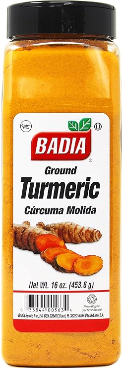 Badia Ground Turmeric Powder, 16 oz - Curcuma Spice for Cooking