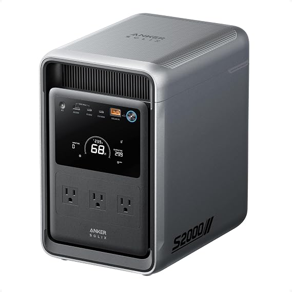 Anker SOLIX S2000 Portable Power Station, 2,010Wh, 1,500W