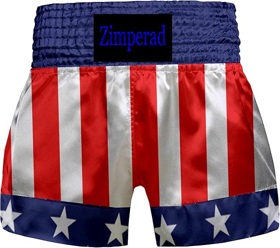 USA Flag Printing Muay Thai Shorts Boxing Pants MMA Shorts Fighting Grappling Arts Kickboxing Shorts Training Gym Clothing