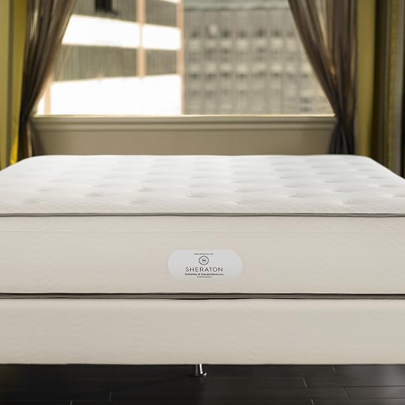 Sheraton Mattress & Box Spring - 13" Pocket Coil Mattress with Quilted Plush Top - Standard 8.75" Box Spring - Twin