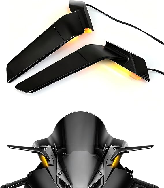 VITINO Rearview Wing Mirrors with LED Turn Signal Light for BMW S1000RR