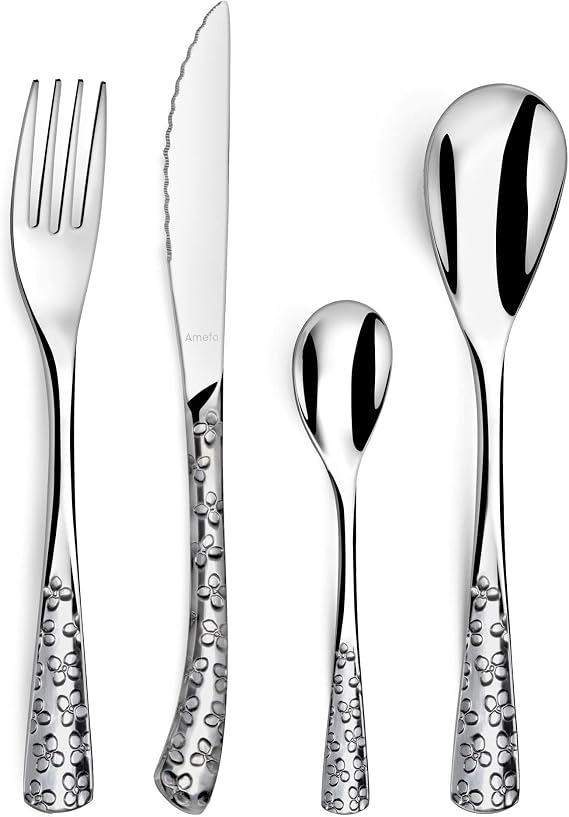 Amefa 245700AF20C40 Bouquet 24-Piece Cutlery Set, Stainless Steel