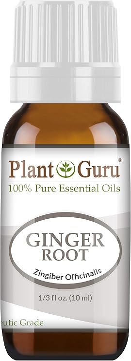 Fresh Ginger (Root) Essential Oil 10 ml 100% Pure Undiluted Therapeutic Grade for Skin, Body and Hair Growth. Perfect for DYI Soap Making and Aromatherapy Diffuser.