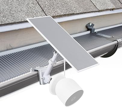 Wasserstein Gutter Mount for Google Nest Cam (Battery) & Solar Panel (Camera & Solar Panel NOT Included)