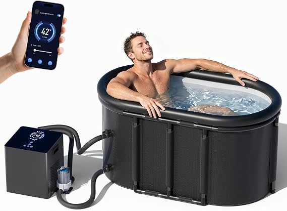 Cold Plunge Chiller with 148 Gal Ice Bath Tub Kit for Cold Therapy