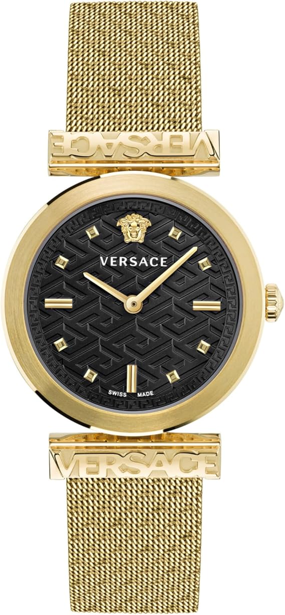 Versace Women's VE6J00723 Analog Swiss Quartz Watch with Stainless Steel Strap, Gold, One Size