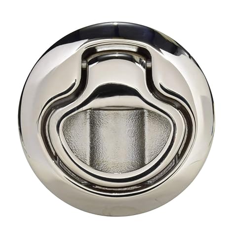 Southco M1-62-8 Push-to-Close Latch, Medium Size, No Restriction, 7-12mm (.275 - .475 in) Door Thickness, 25.5mm (1.00 in) Grip, 316 Stainless Steel, Electropolished