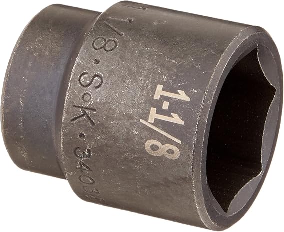 SK Tools USA 1/2" Drive, 1-1/8", 6 Point, Standard Impact Socket | 34036