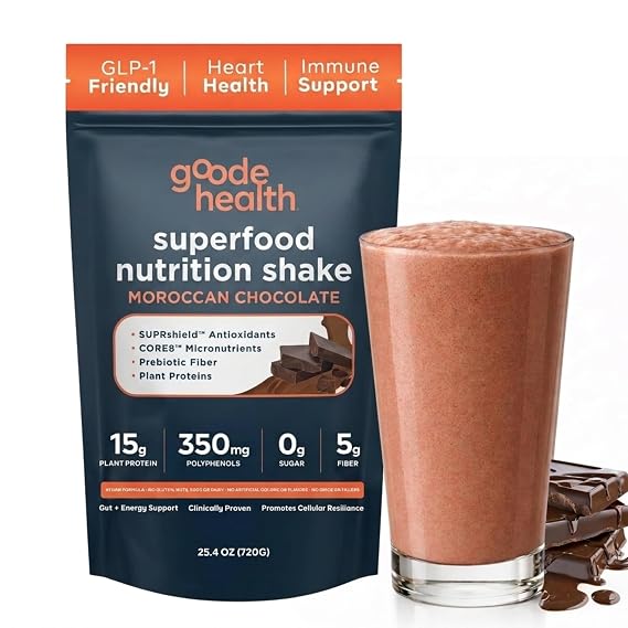 Goode Health Plant Based Meal Replacement Shake, Moroccan Chocolate
