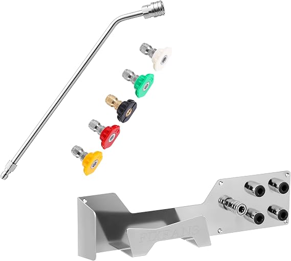 FIXFANS Pressure Washer Wand 45 Degree, Pressure Washer Gun Holder