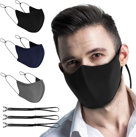 TUFF Face Mask Adult Large Size 3 Pack- C Shaped Design Making Breathing Easier
