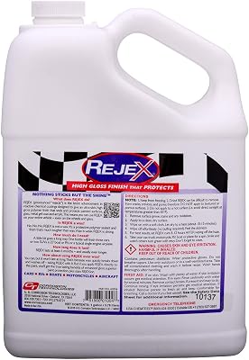 Corrosion Technologies RejeX 61004 1 gallon High Gloss Finish That Protects | For All Vehicles | Synthetic Paint and Surface Sealant | Last 2X Longer Than Any Wax | Nothing Sticks But The Shine!TM