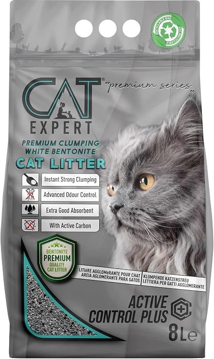 Active Control Plus Aktif Karbonlu Topaklanan Koku Hapseden Tozsuz 8 Lt Kedi Kumu