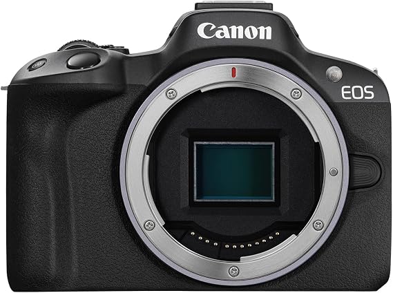 Canon EOS R50 System Camera - Mirrorless Camera (Digital Camera with Auto Focus + Motif Recognition for People Eyes Animals Vehicles 4K Video 15 Frames per Second WiFi Swivelling Touch Display)