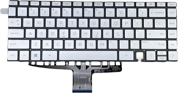 New Replacement Keyboard with Screwdriver US Layout for HP Spectre x360 14-EA 14-EB 14-AE Silver Backlit Laptop Keyboard