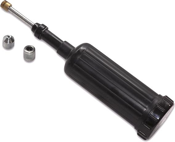 WirthCo Funnel King Push-Style Grease Gun, 80 mL 2.5 oz Capacity, 8 Inch Length, Includes Standard Hydraulic and Flush Style Couplers, Plastic Barrel (32990)