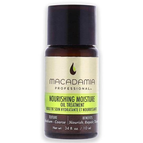 Macadamia Professional Nourishing Moisture Hair Oil Treatment - Hydrating Argan Serum for Medium to Coarse Hair Care, 0.34 fl oz