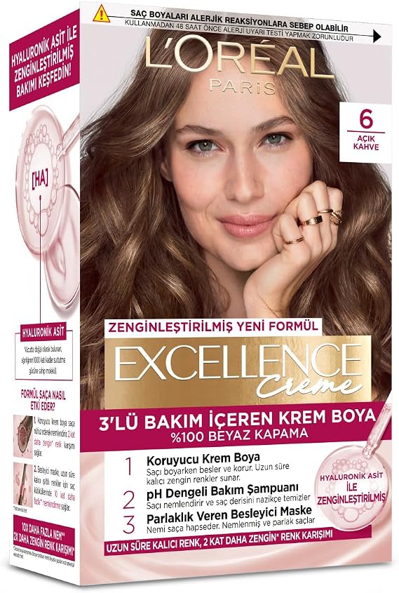 L’Oréal Paris Excellence Creme 6 Açık Kahve Saç Boyası