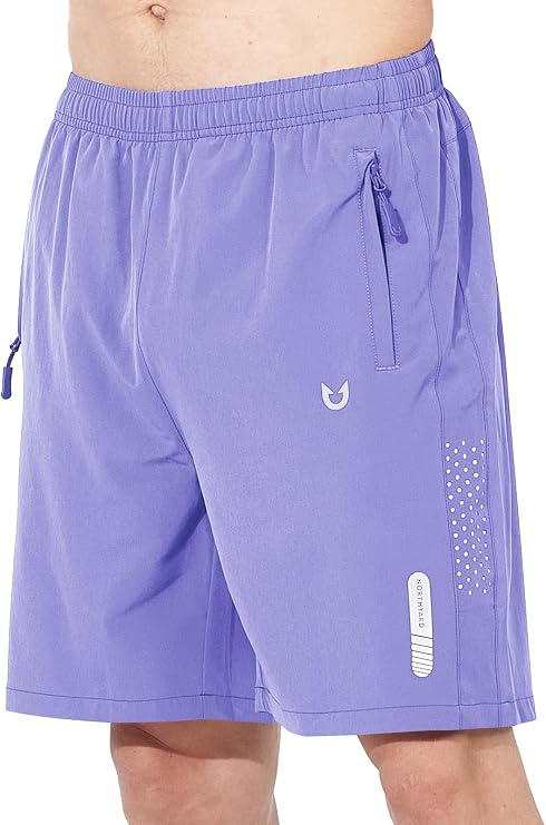 NORTHYARD Men's Athletic Running Shorts Gym Workout 7"/9"/5" Zipper Pockets