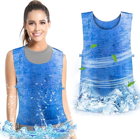 Evaporative Cooling Vest for Men Women - Ice Cool Vest Water Activated PVA Body cooler clothing for Hot Weather