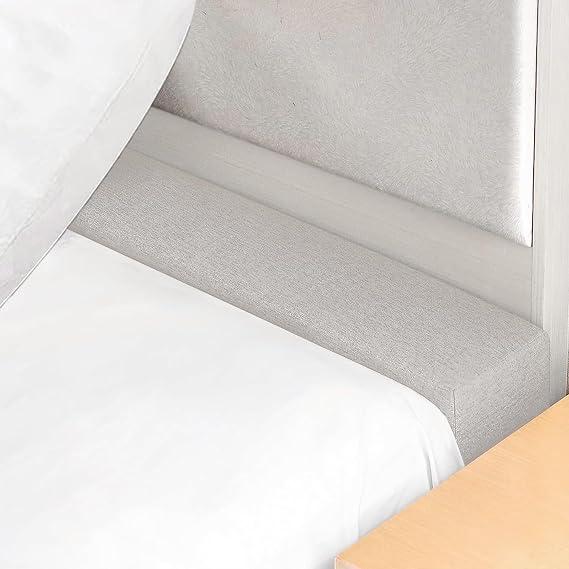 Mattress Extender, Bed Gap/Space Filler, Headboard Pillow Between Headboard and Mattress or Wall, High-Density Foam with Removable Cover(Light Grey-60 * 4 * 10in)