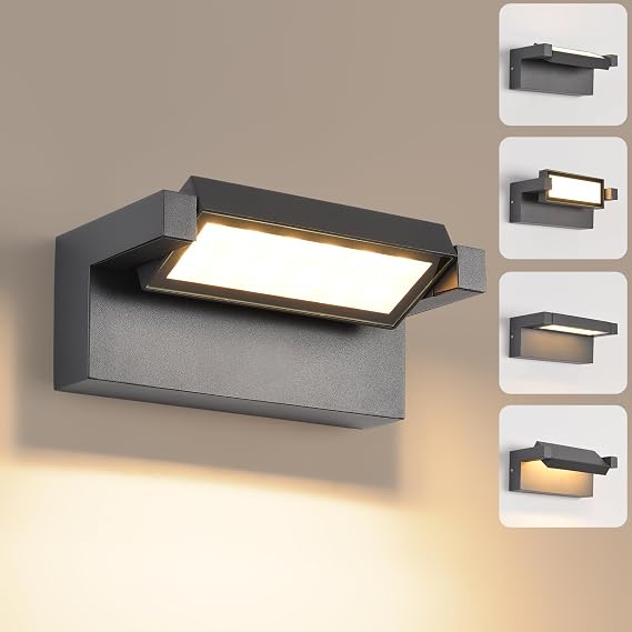 KUKAK Wall Light Outdoor Indoor 22 W LED IP65 Outdoor Light Outdoor Lamp Wall [Energy Class F]
