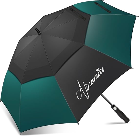Golf Umbrella Windproof and Rainproof 62/68 inch, Large Umbrella Double Canopy, Golfing Brolly Heavy Duty Unbreakable for Men Women 