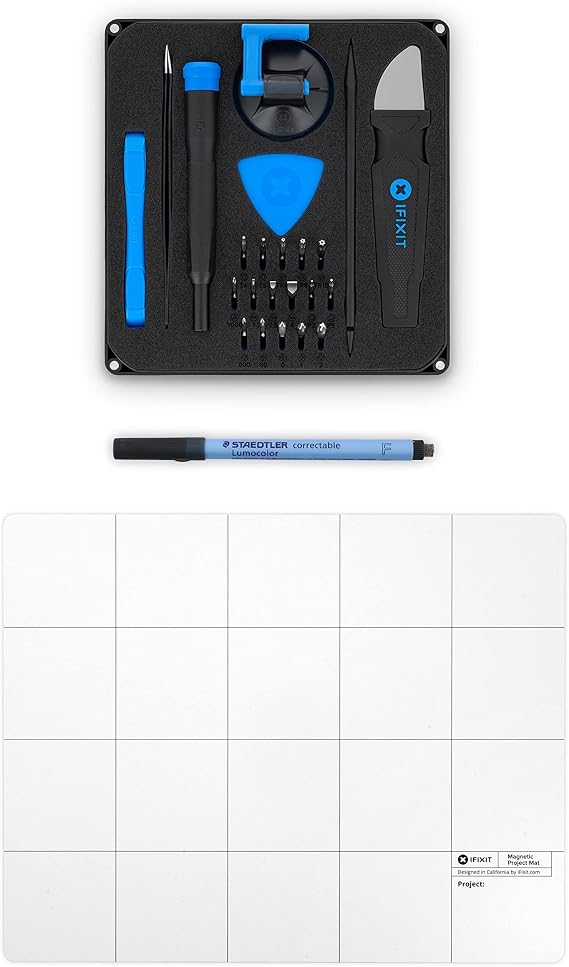 iFixit Essential Electronics Toolkit + Magnetic Project Mat Bundle