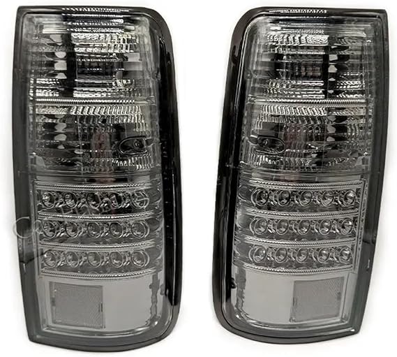 Tail Light Assembly Pair Compatible With Toyota Land Cruiser FJ80 LC80 FZJ80 1991-1997 Brake Light Turn Signal Reverse Light Rear Reflector Lamps Taillight Assembly(BLACK)
