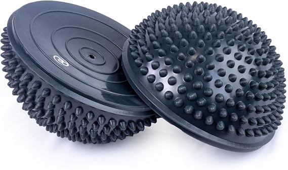 Fitness Mad Spiky Balance Pod Domes, Hedgehog Balance Pods, Promotes Stability, Balance, Coordination and Works Your Abs, 8cm Height, 16.5cm Diameter (Pair)
