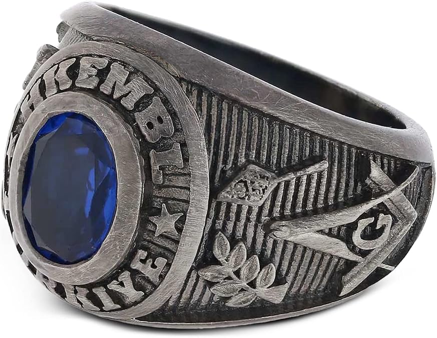Hkembl Turkiye Mason Ring, Handmade Masonic Ring, Silver Freemason Signet Ring, Master Mason Statement Ring, Silver Freemasonry Ring