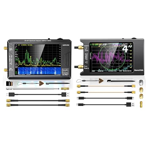 AURSINC Tinysa Ultra+ ZS407 Spectrum with NanoVNA H4 Antenna Analyzer