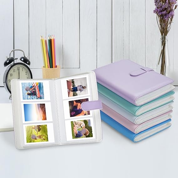 108 Grids Mini Photo Album Compatible Film For 2 * 3 Inch Photo, Small Collecting Album For Family Photos, Kpop Idol Photocard(Black)
