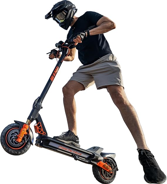 CUNFON Electric Scooter Dual Motor, Peak 3200W, Up to 50 Miles Range / 31 Mph, 10.5'' Pneumatic Tires with 1152Wh Battery, Dual Suspension & Fringerprint Unlock Commuting E-Scooter