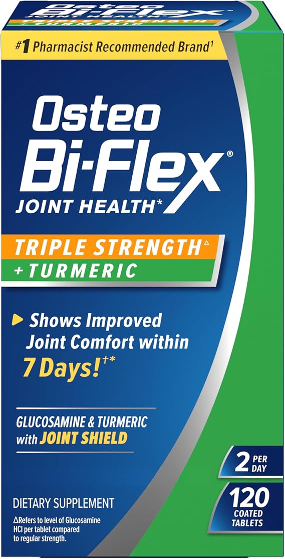 Osteo Bi-Flex Glucosamine Triple Strength Plus Turmeric Supplement, 120 Ct
