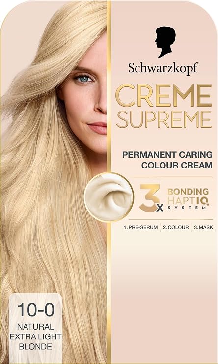 Schwarzkopf Creme Supreme Hair Dye, 10-0 Natural Extra Light Blonde